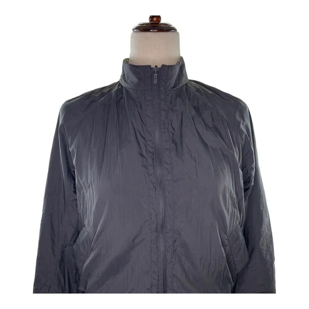 Lululemon Bombs Away Green Camo Black Reversible Windbreaker Sz 4 Bomber Jacket